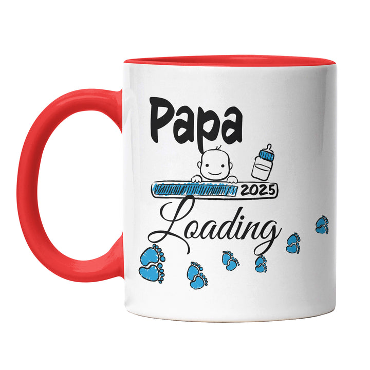 Lustige Tasse "Papa Loading 2025" – Humorvolles Geschenk für werdende Väter