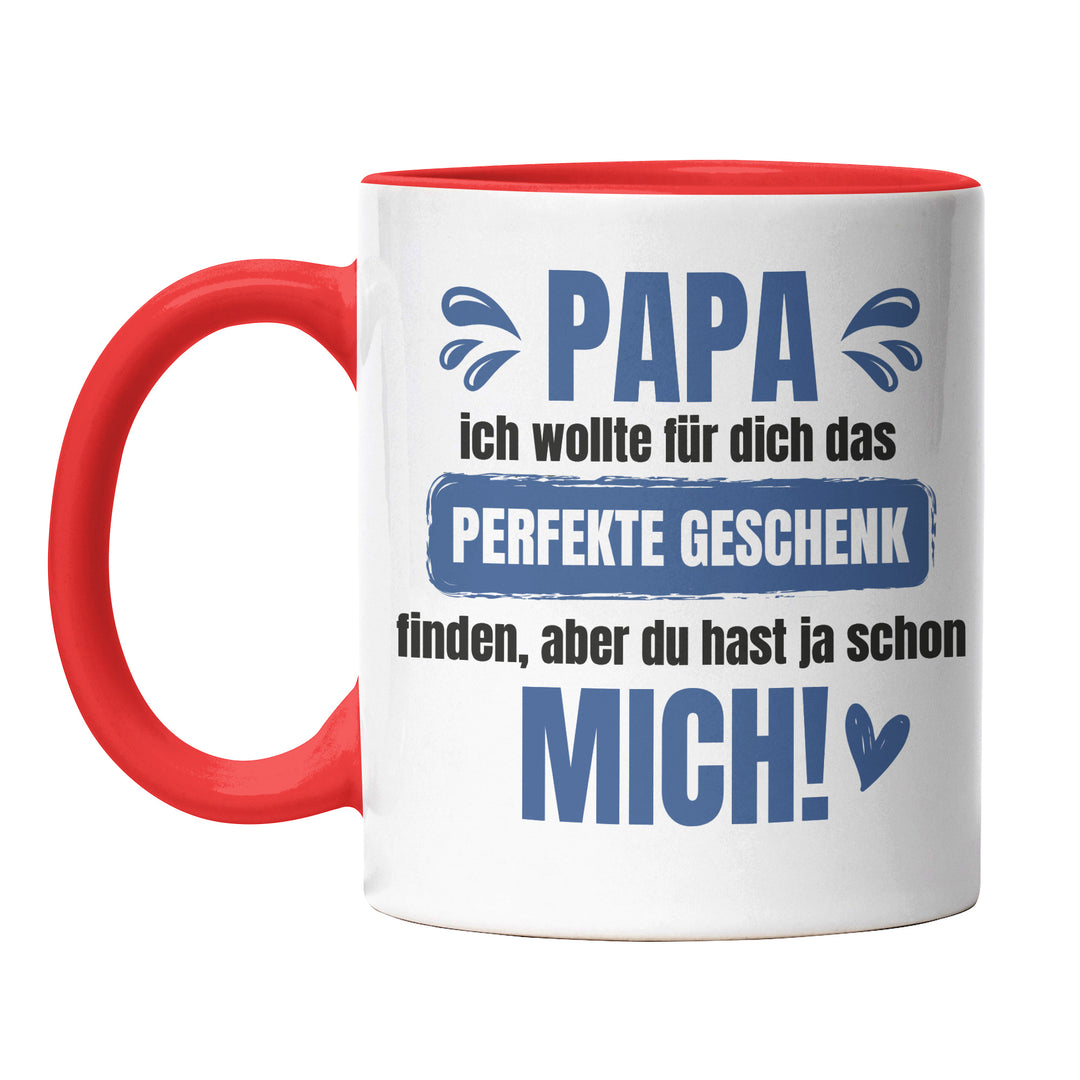 Lustige Tasse "Papa, das perfekte Geschenk ICH" – Charmantes Geschenk für Väter