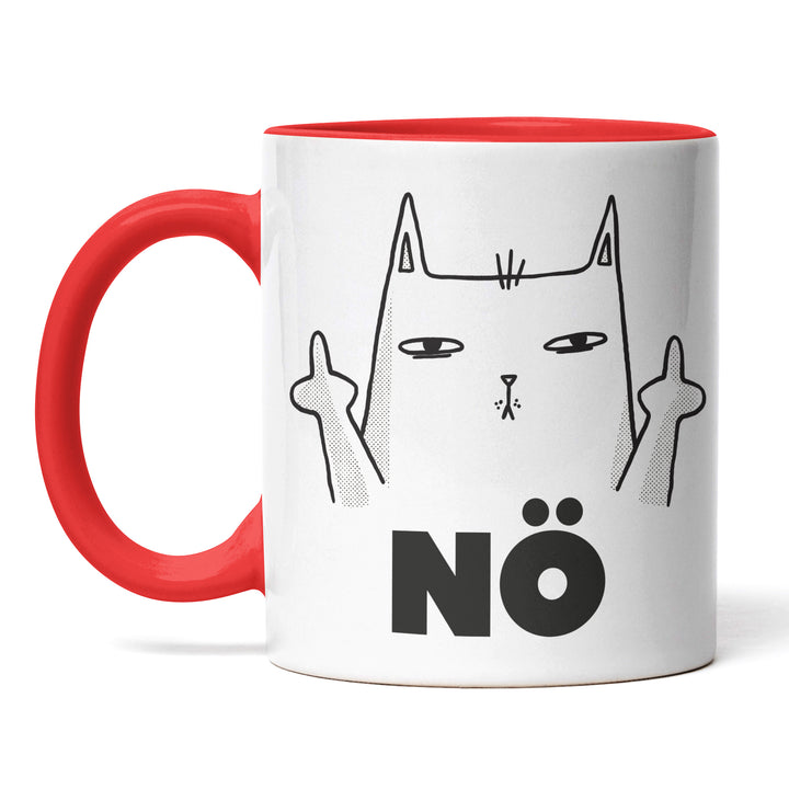 Lustige Tasse "Nö" – Freches Geschenk mit Katzenmotiv