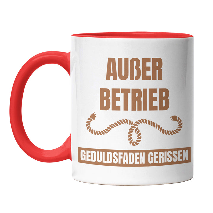 Lustige Tasse "Geduldsfaden gerissen" – Perfektes Geschenk für Kollegen & Morgenmuffel