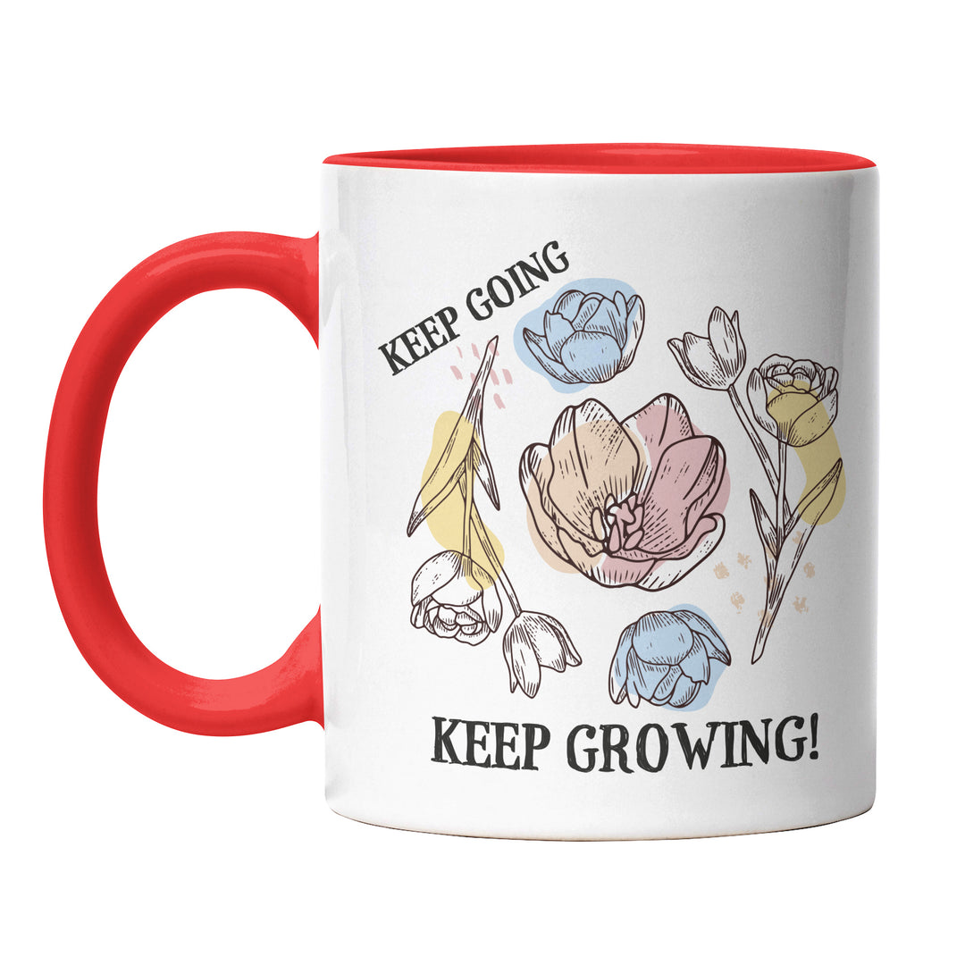 Tasse "Keep Going, Keep Growing" – Perfekte Motivation für den Alltag