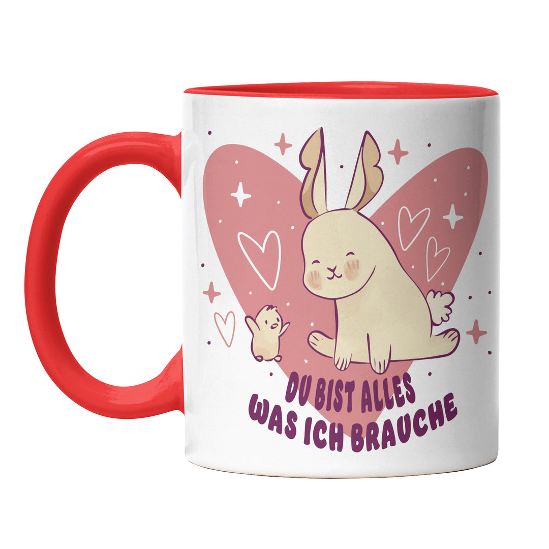 Tasse "Alles was ich brauche" – Motivierende Tasse für den Alltag