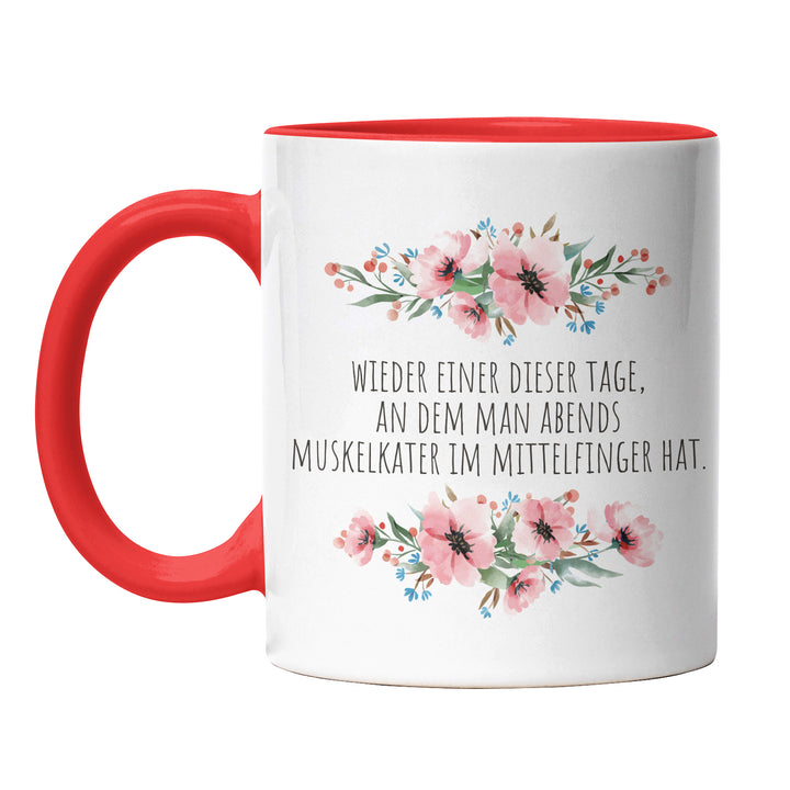 Tasse "Muskelkater im Finger" – Lustige Spruch-Tasse für Gamer & Handy-Junkies