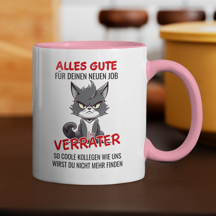 Lustige Tasse "Alles Gute Verräter" – Humorvolles Abschiedsgeschenk für Kollegen