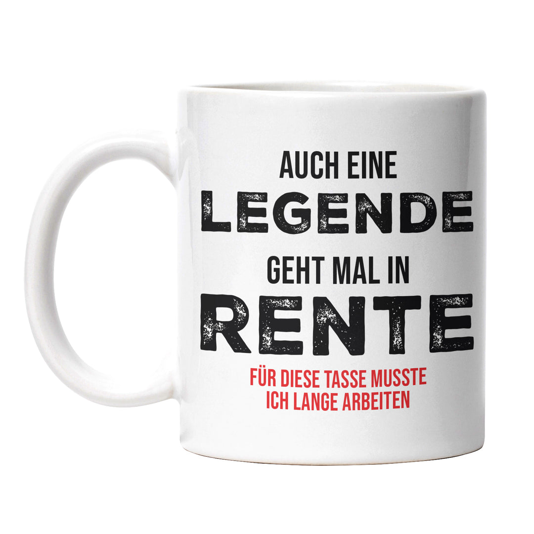 Tasse "Legende in Rente" – Perfekte Geschenk-Tasse für frischgebackene Rentner