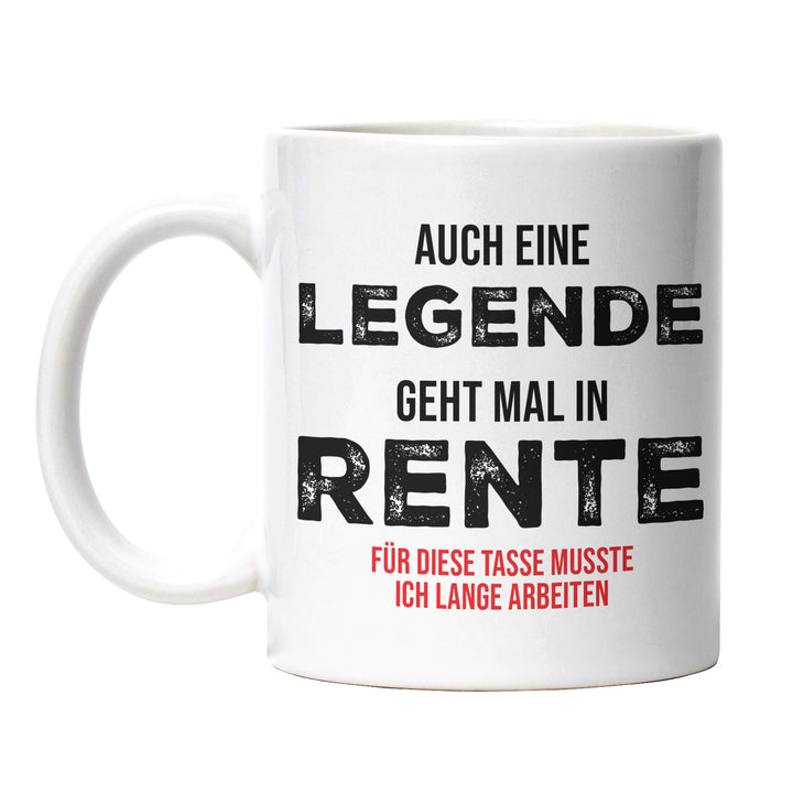 Tasse "Legende in Rente" – Perfekte Geschenk-Tasse für frischgebackene Rentner