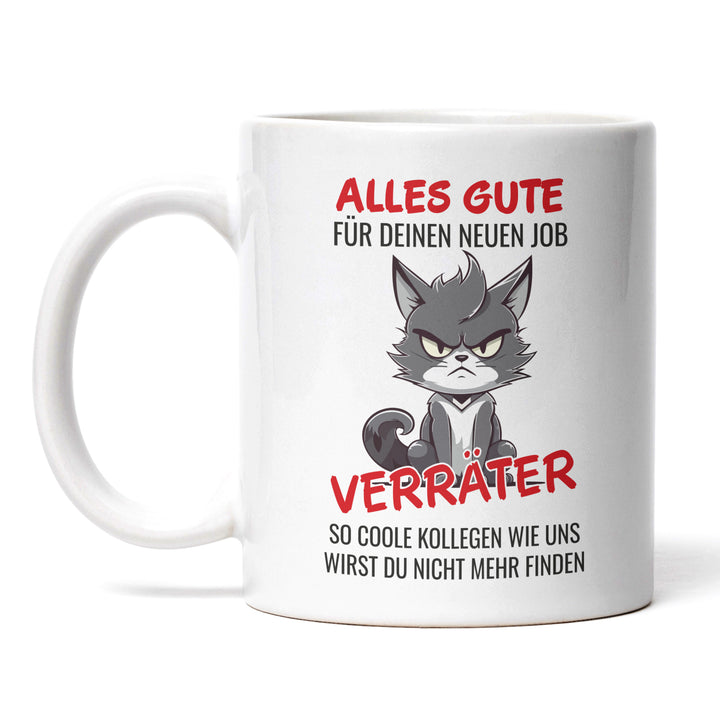 Lustige Tasse "Alles Gute Verräter" – Humorvolles Abschiedsgeschenk für Kollegen