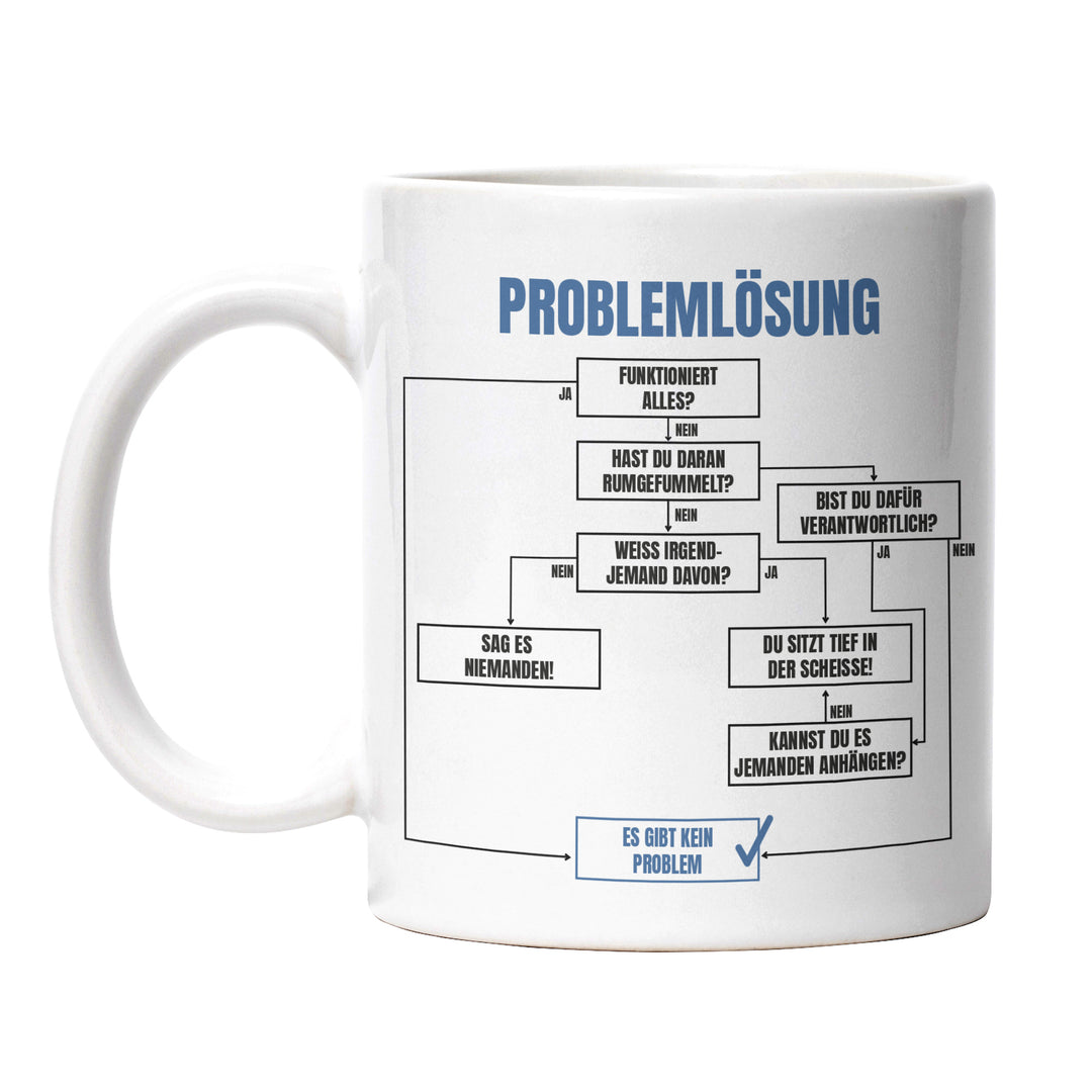 Tasse "Problemlösung" – Perfekt für Büro & Homeoffice, Lustige Geschenkidee
