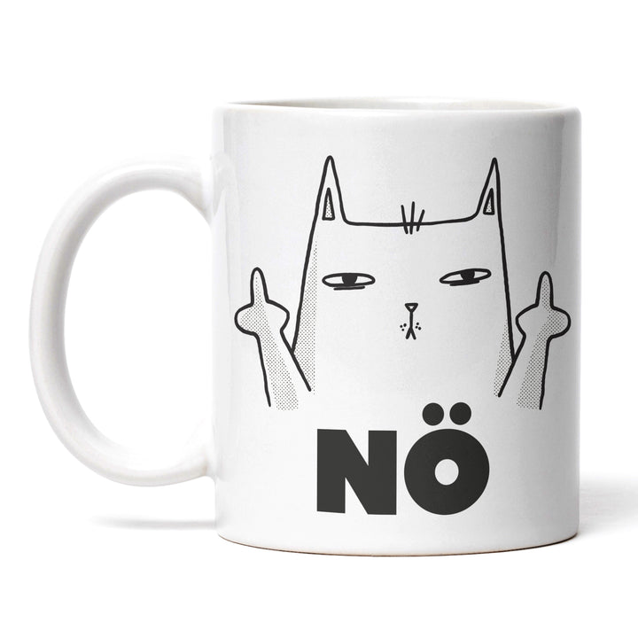 Lustige Tasse "Nö" – Freches Geschenk mit Katzenmotiv