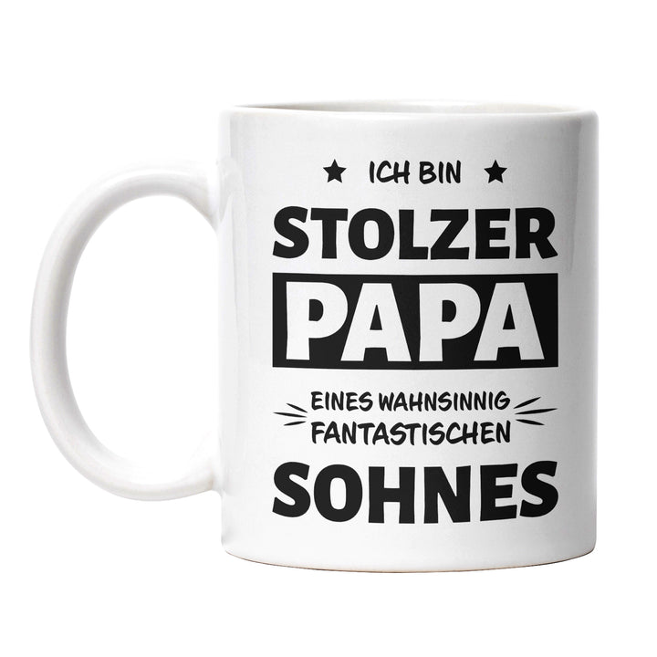 Tasse "Stolzer Papa, fantastischer Sohn" – Liebevolles Geschenk für Väter